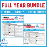 Alberta - Grade 7 Social Studies - FULL YEAR BUNDLE