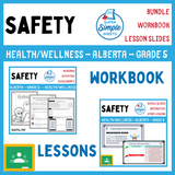 Safety - Grade 5 - Alberta Health and Wellness - Lessons/Workbook Bundle