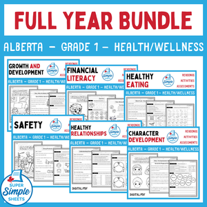 Alberta Grade 1 Health - Full Year Bundle