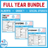 Alberta - Grade 1 Social Studies - FULL YEAR BUNDLE