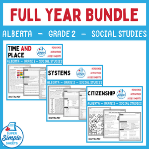 Alberta - Grade 2 Social Studies - FULL YEAR BUNDLE