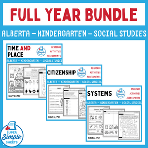 Alberta - Kindergarten Social Studies - FULL YEAR BUNDLE