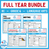 BC Grade 6 Language Arts ELA - FULL YEAR BUNDLE