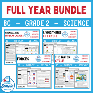 BC Grade 2 Science Full Year Bundle