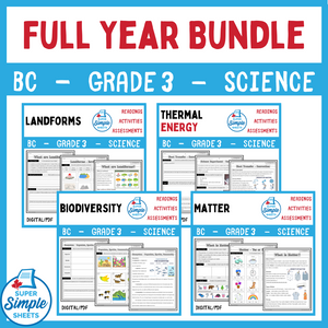 BC Grade 3 Science Full Year Bundle