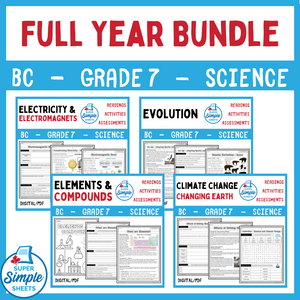 BC Grade 7 Science Full Year Bundle