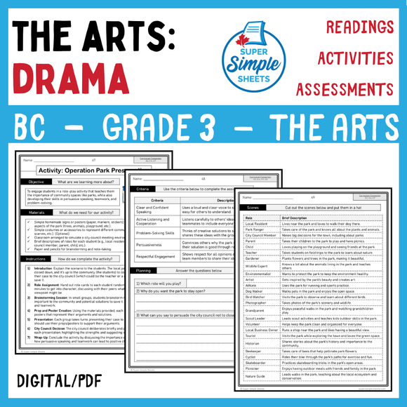 BC Arts Education - Grade 3 - Drama Unit