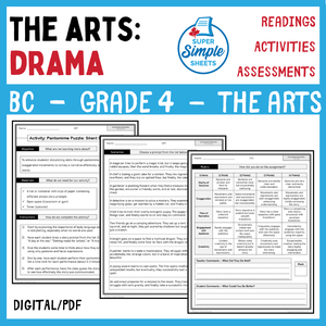 BC Arts Education - Grade 4 - Drama Unit