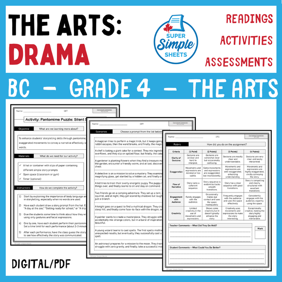 BC Arts Education - Grade 4 - Drama Unit