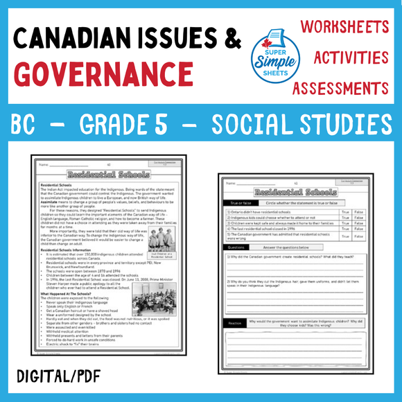 BC Social Studies Grade 5 Full Year Bundle
