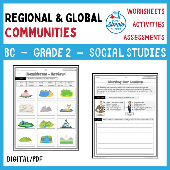 Regional and Global Communities - BC Grade 2 Social Studies - Full Unit