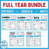 Ontario Grade 8 Math Full Year Bundle