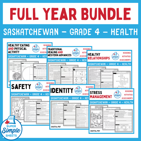 Grade 4 - Saskatchewan Health - Full Year Bundle