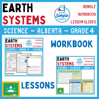 Grade 4 - Earth Systems - Alberta Science - Lesson/Workbook Bundle