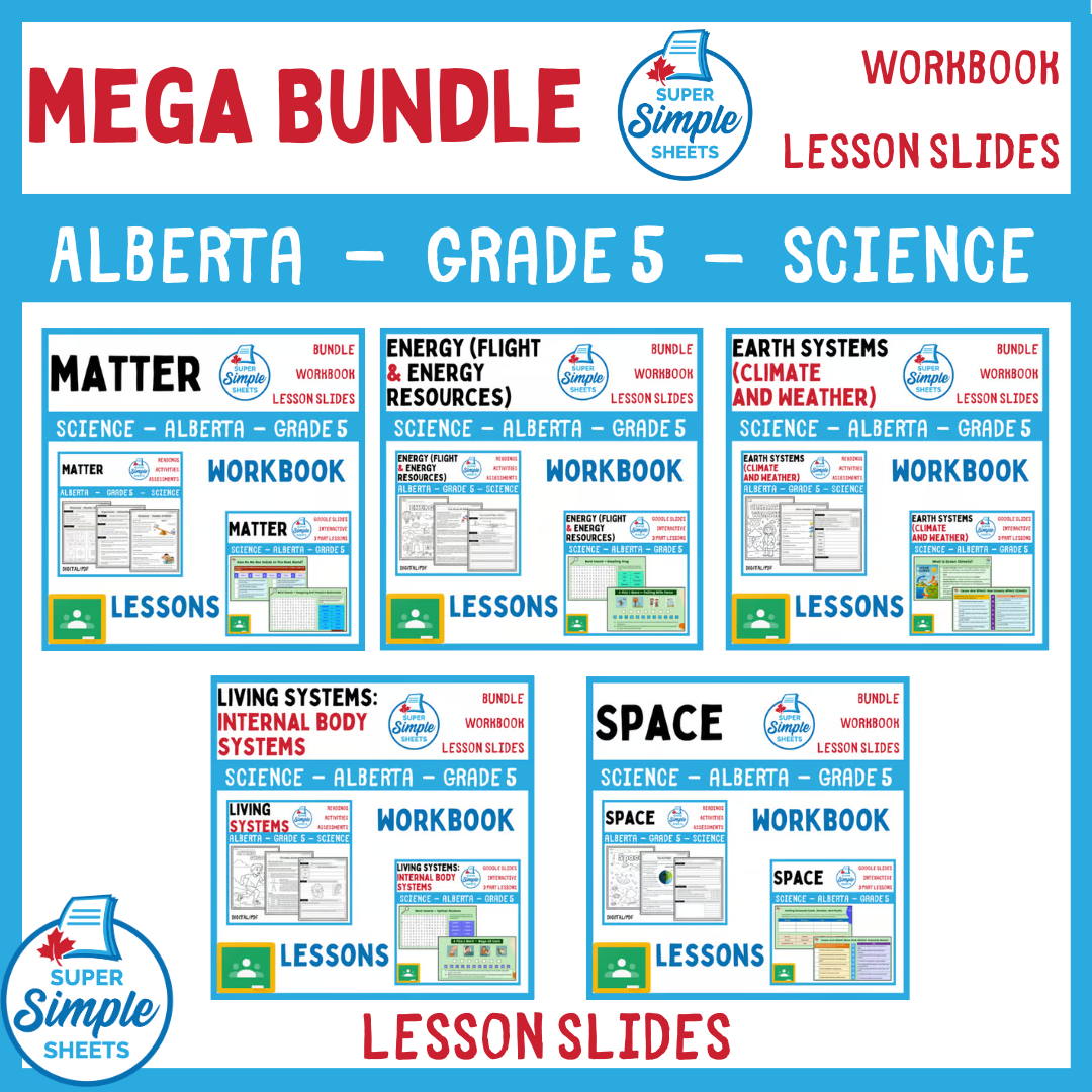 Grade 5 - Alberta Science - Google Lesson Slides - Full Year Bundle ...