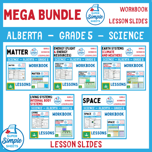 Grade 5 - Alberta Science - Google Lesson Slides - Full Year Bundle
