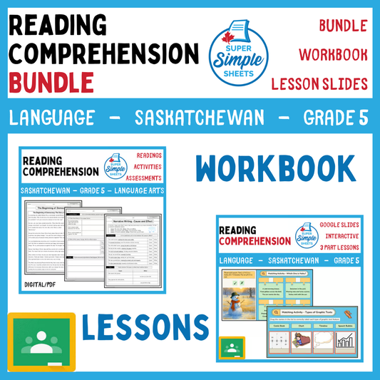 Grade 4 - Reading Comprehension - Saskatchewan Language - Lesson/Workbook Bundle