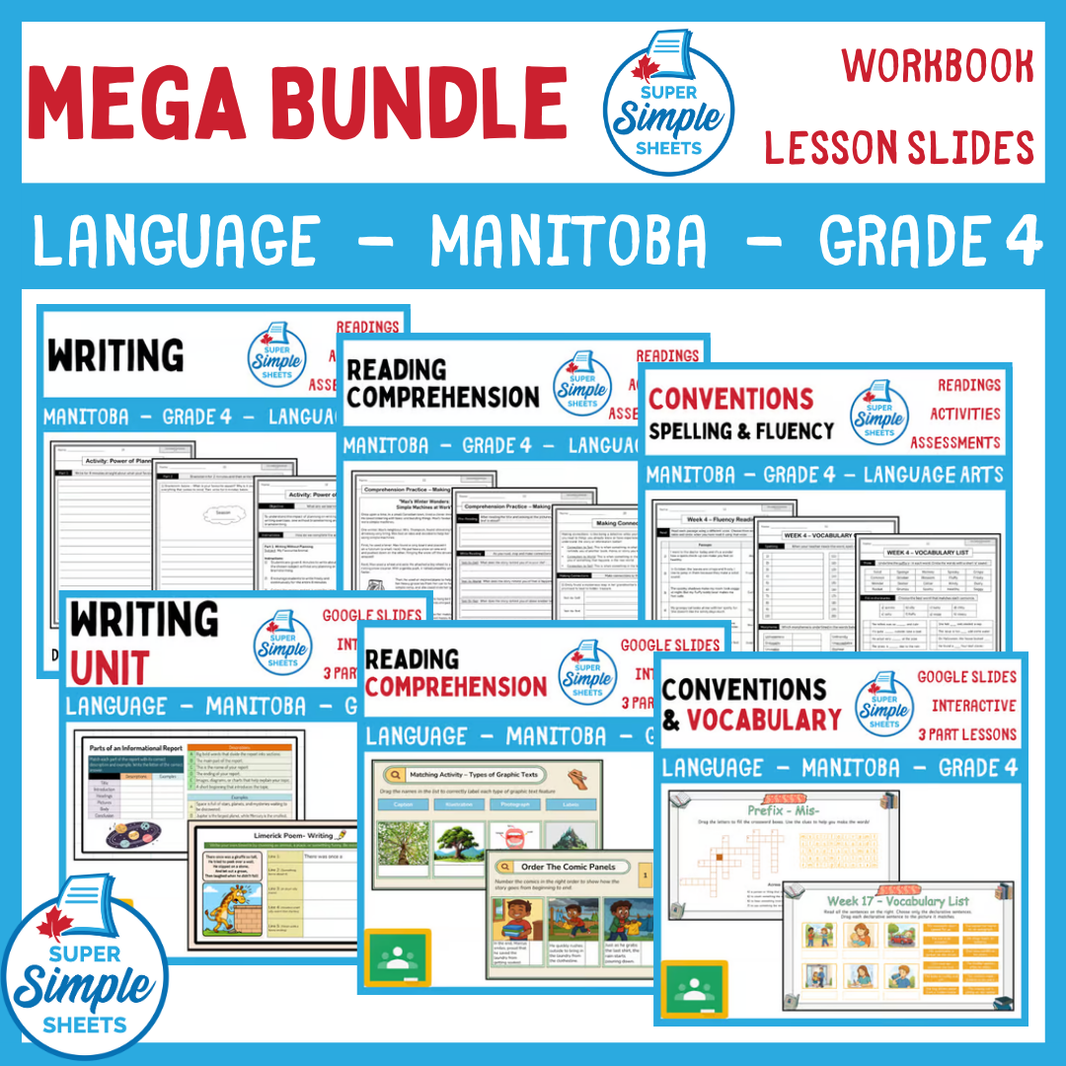 Manitoba – tagged "Grade 4" – Super Simple Sheets