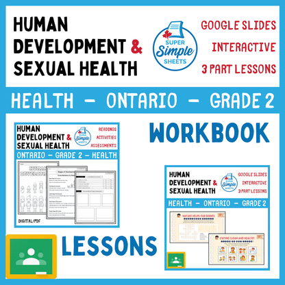 Grade 2 - Human Development and Sexual Health Unit - Ontario Health - Bundle