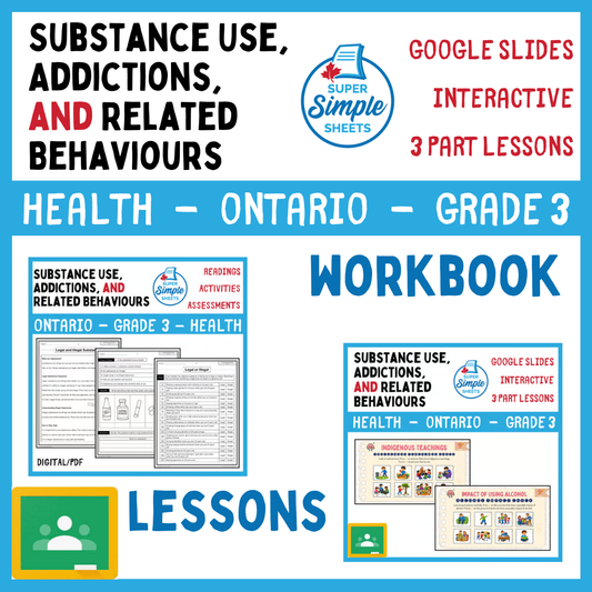 Grade 3 - Substance Use Addiction & Related Behaviours - Ontario Health - Bundle