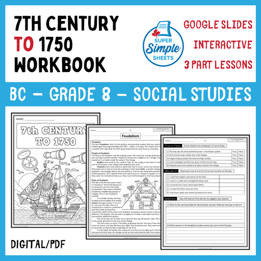 BC Social Studies Grade 8 Full Year Bundle - Updated in 2026