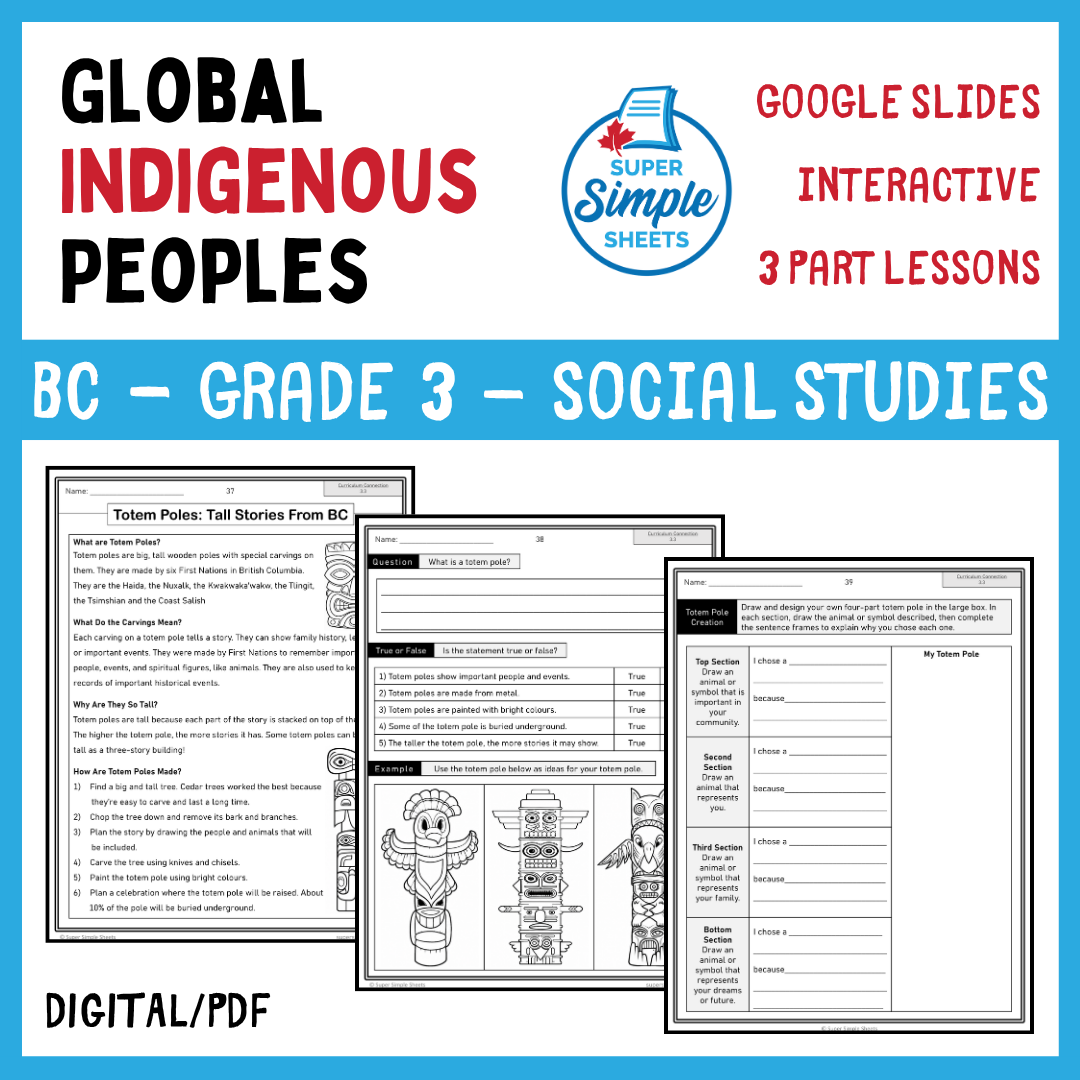 Grade 3 - BC Social Studies - Full Year Bundle - Updated in 2026