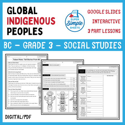Grade 3 - BC Social Studies - Full Year Bundle - Updated in 2026