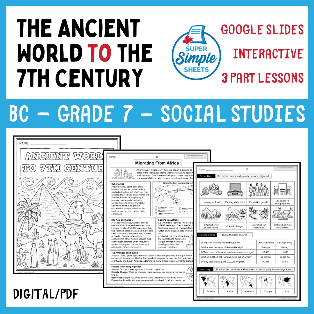 BC Social Studies Grade 7 Full Year Bundle - Updated in 2026