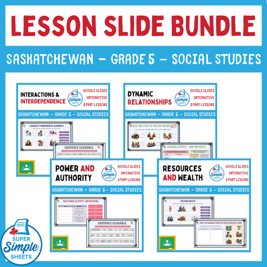 Grade 5 - Saskatchewan Social Studies - Google Lesson Slide Bundle