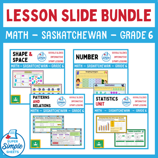 Grade 6 - Saskatchewan Math - Google Lesson Slide Bundle