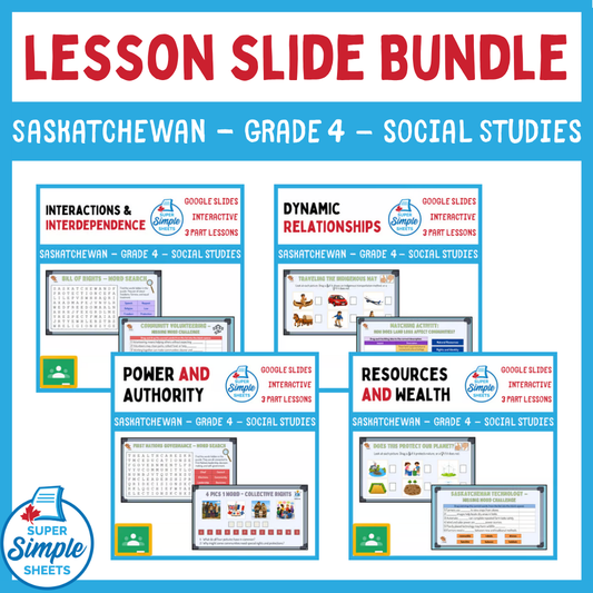 Grade 4 - Saskatchewan Social Studies - Google Lesson Slide Bundle
