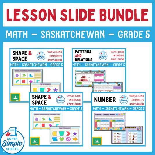 Grade 5 - Saskatchewan Math - Google Lesson Slide Bundle