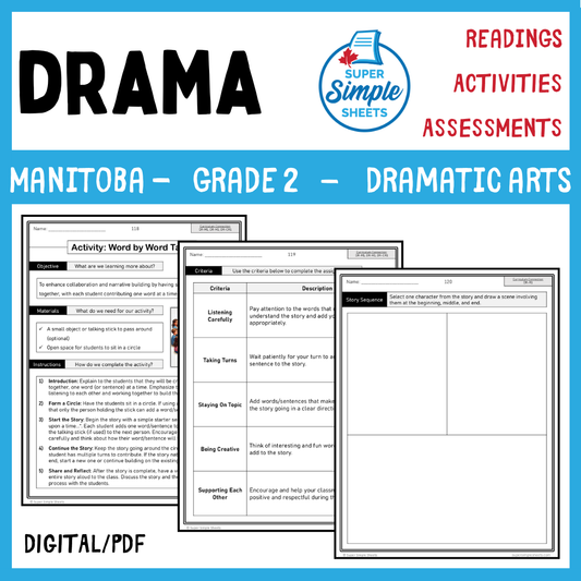 Manitoba Dramatic Arts Curriculum - Grade 2 - Drama unit