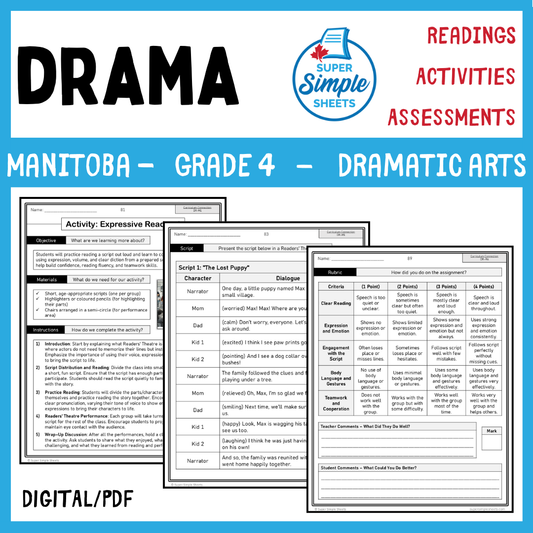 Manitoba Dramatic Arts Curriculum - Grade 4 - Drama unit