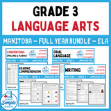 Manitoba Grade 3 Language Arts ELA - FULL YEAR BUNDLE