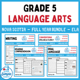 Nova Scotia Grade 5 Language Arts ELA - FULL YEAR BUNDLE