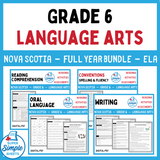 Nova Scotia Grade 6 Language Arts ELA - FULL YEAR BUNDLE