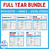 Nova Scotia - Grade 5 Social Studies - FULL YEAR BUNDLE