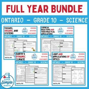 Ontario Grade 10 Applied Science Curriculum - STEM - Full Year Bundle