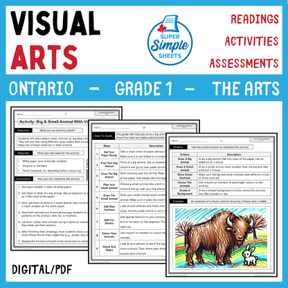 Ontario Arts Curriculum Grade 1 - Visual Arts