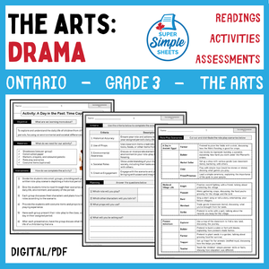 Ontario Arts Curriculum Grade 3 - Drama - Full Year Unit