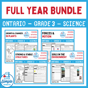 NEW UPDATED 2022! - Ontario Grade 3 Science - Full Year Bundle - GOOGLE/PDF