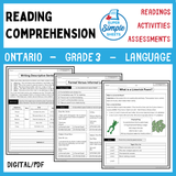 NEW 2023 Ontario Language - Grade 3 - Reading Comprehension