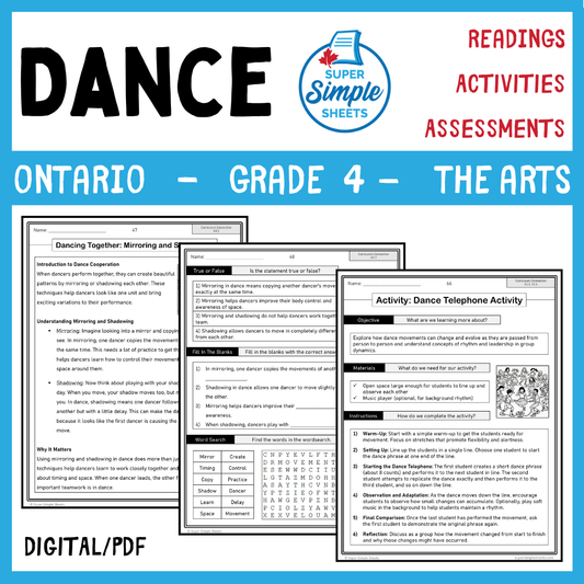 Ontario Arts Curriculum Grade 4 - Dance