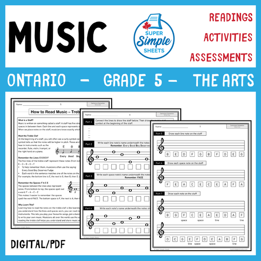 Grade 5 - Music Unit - Ontario Arts Curriculum