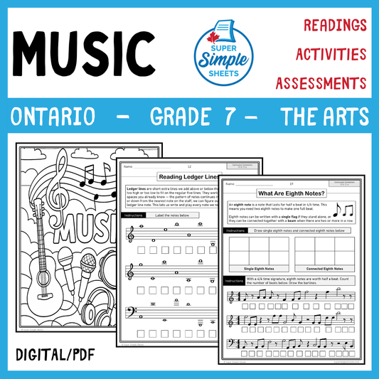 Grade 7 - Music Unit - Ontario Arts Curriculum