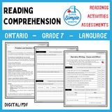 NEW 2023 Ontario Language - Grade 7 - Reading Comprehension