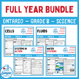 Ontario - Grade 8 - Science - FULL YEAR BUNDLE - NEW 2022!