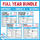 Ontario Grade 9 Applied Science Curriculum - STEM - Full Year Bundle