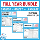 Ontario Grade 1 Language - FULL YEAR BUNDLE - NEW 2023 Curriculum